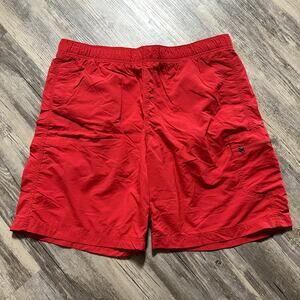 Columbia PFG Backcast 8" Omni-Shade Drawstring Red Water Shorts Men's Large